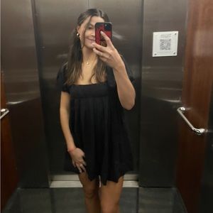 Free People Black Dress with tie back